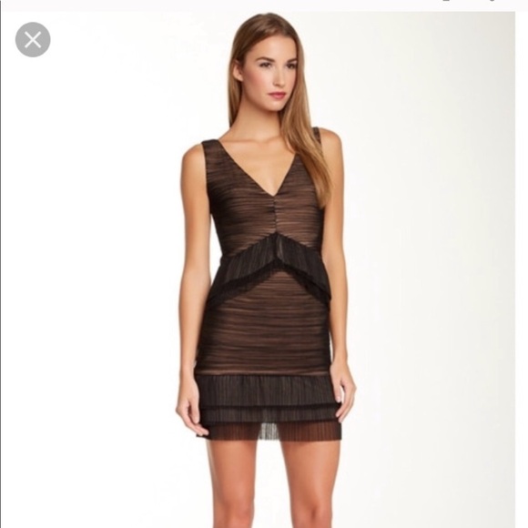 BCBG NWOT Sven micropleat minidress navy teal S - Picture 2 of 10